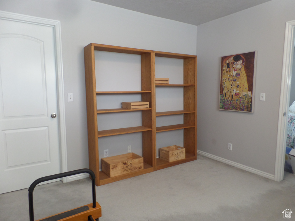 Interior space featuring carpet flooring