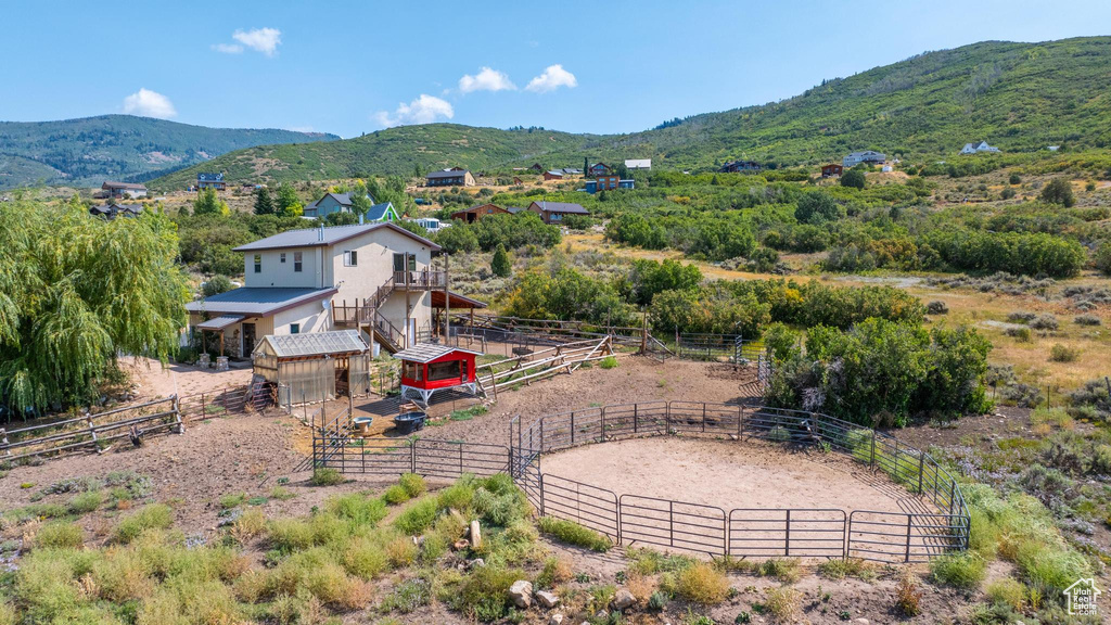 View of mountain feature featuring a rural view