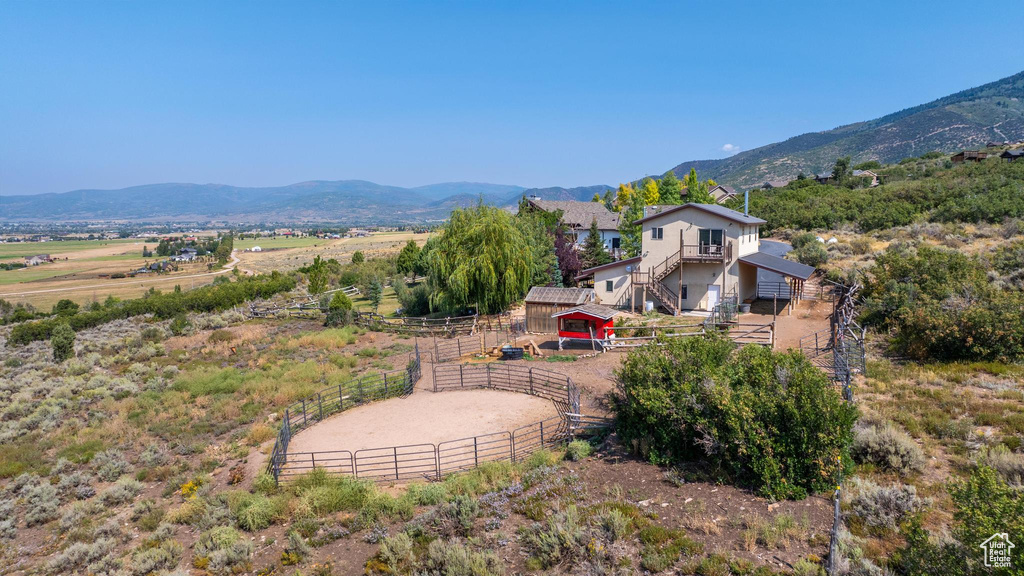 Property view of mountains featuring a rural view