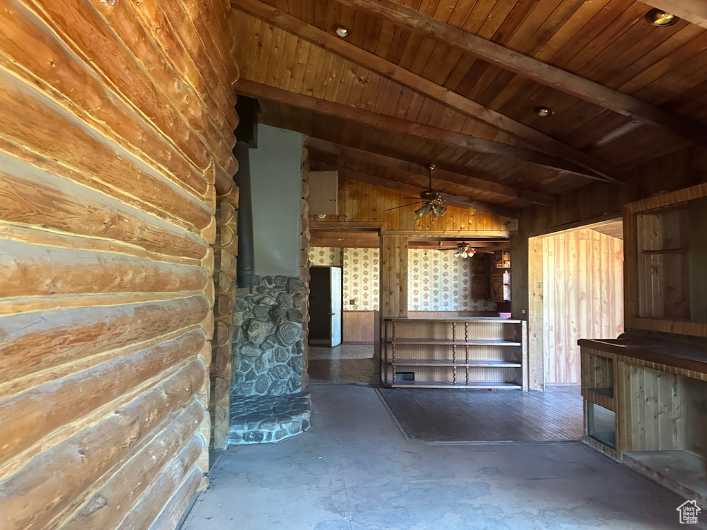 View of horse barn