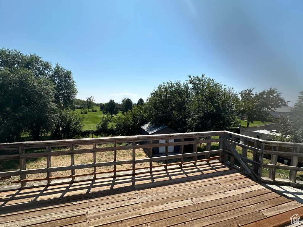 View of wooden terrace