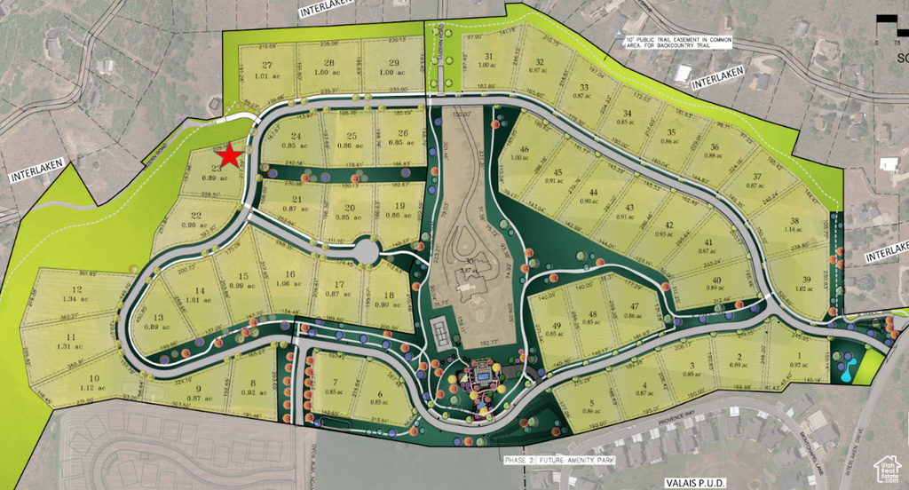 Map / location of property area featuring property parcel outlined