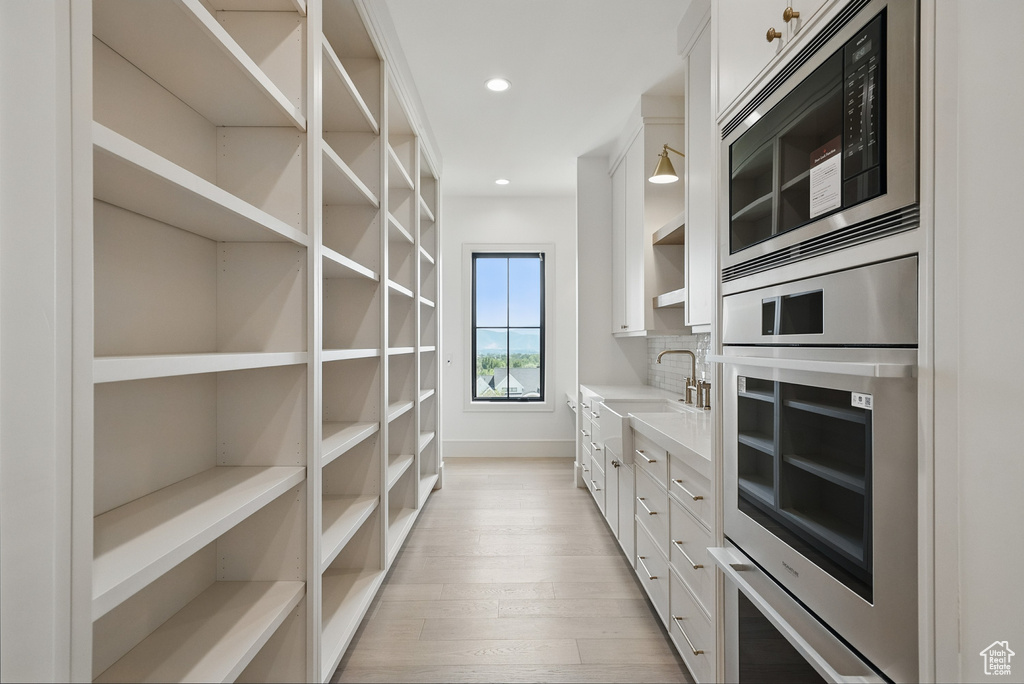 Storage area with a sink