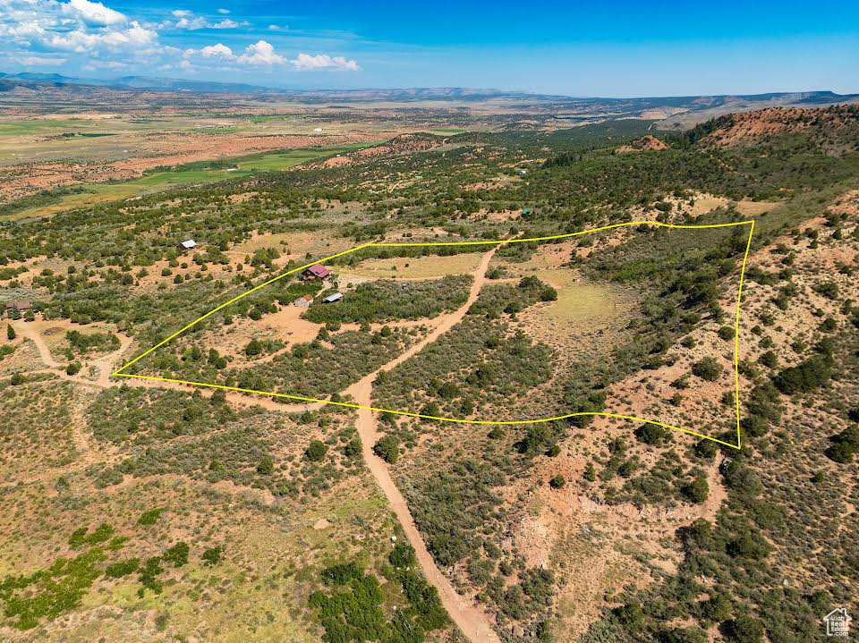 Aerial view with a rural view