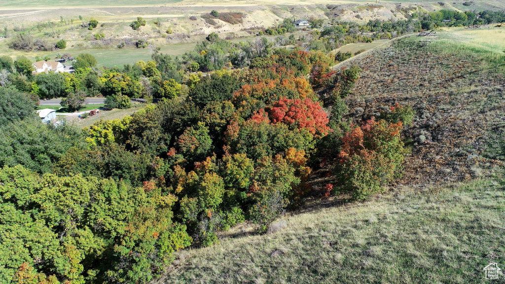 Bird\'s eye view featuring a rural view