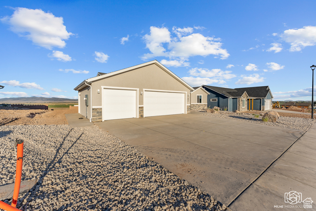 Ranch-style house with a garage