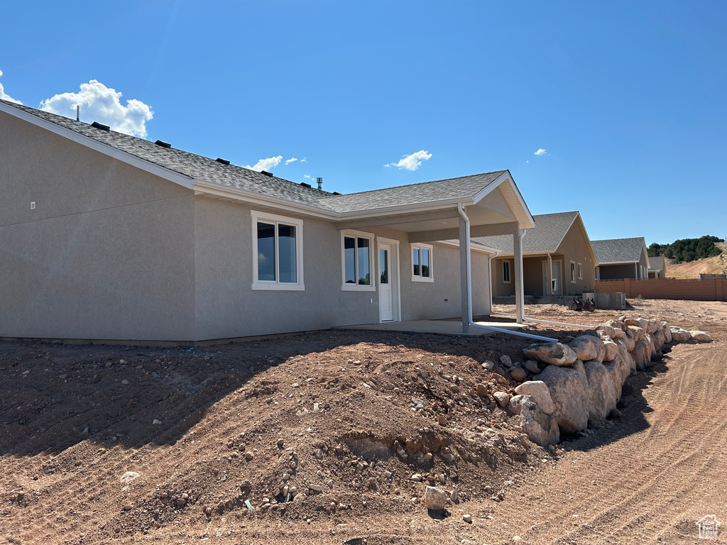 Back of house featuring a patio area