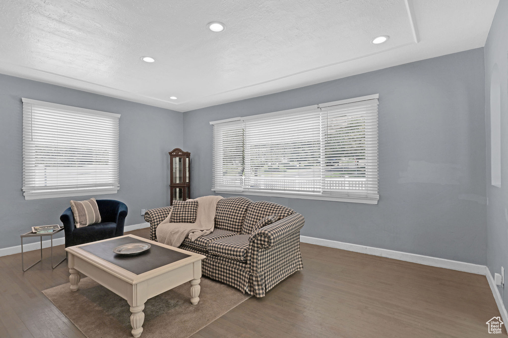 Living room featuring hardwood / wood-style floors