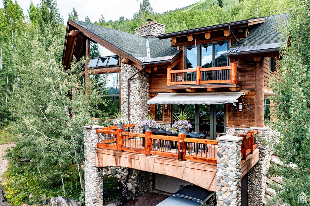 View of back of property