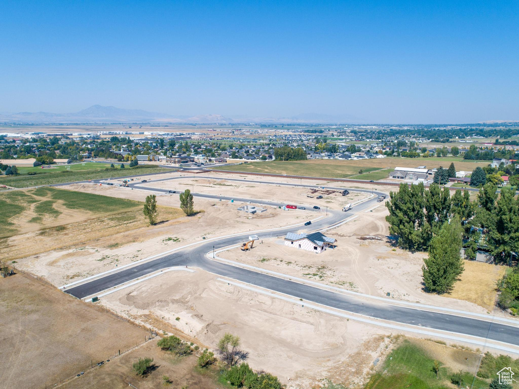 Drone / aerial view with a mountain view