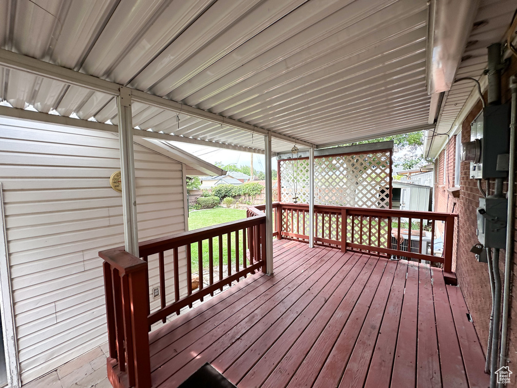 View of wooden terrace