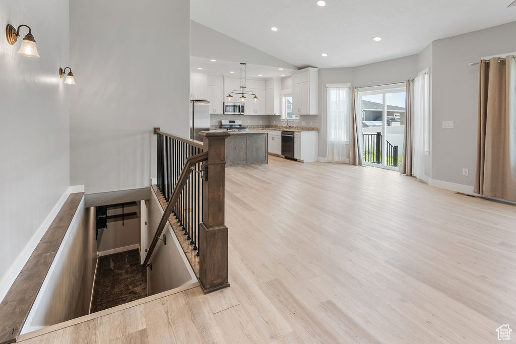 Interior space with wood-type flooring