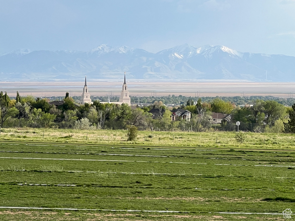 View of mountain feature with a rural view