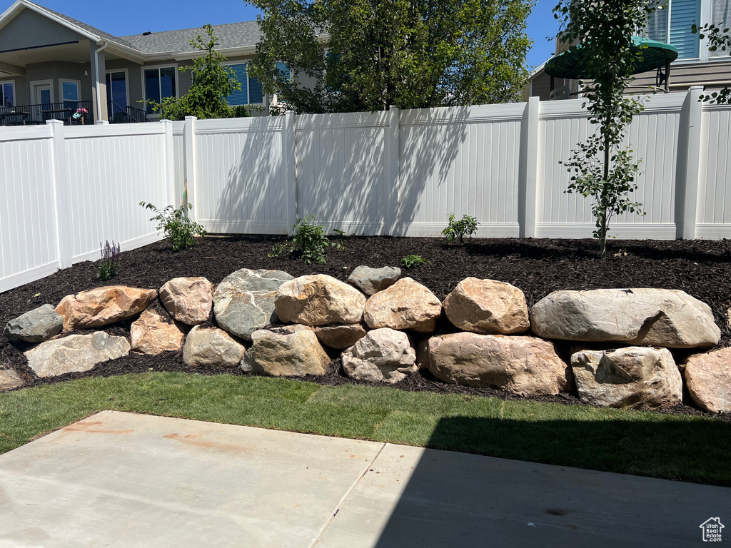 View of yard with a patio