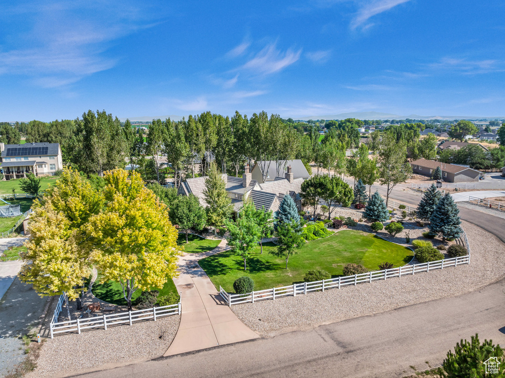 Birds eye view of property