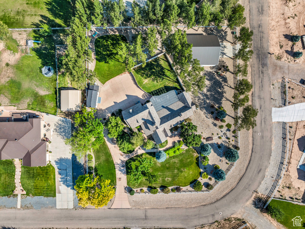 Birds eye view of property