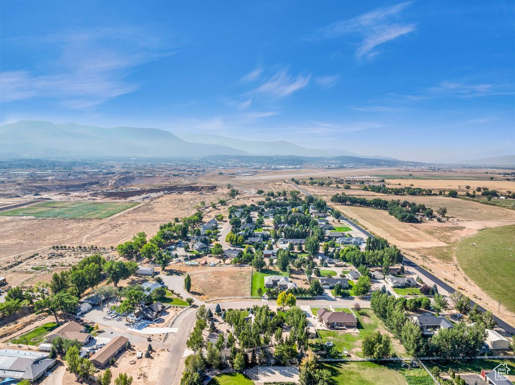 Birds eye view of property featuring a residential view and a mountain view