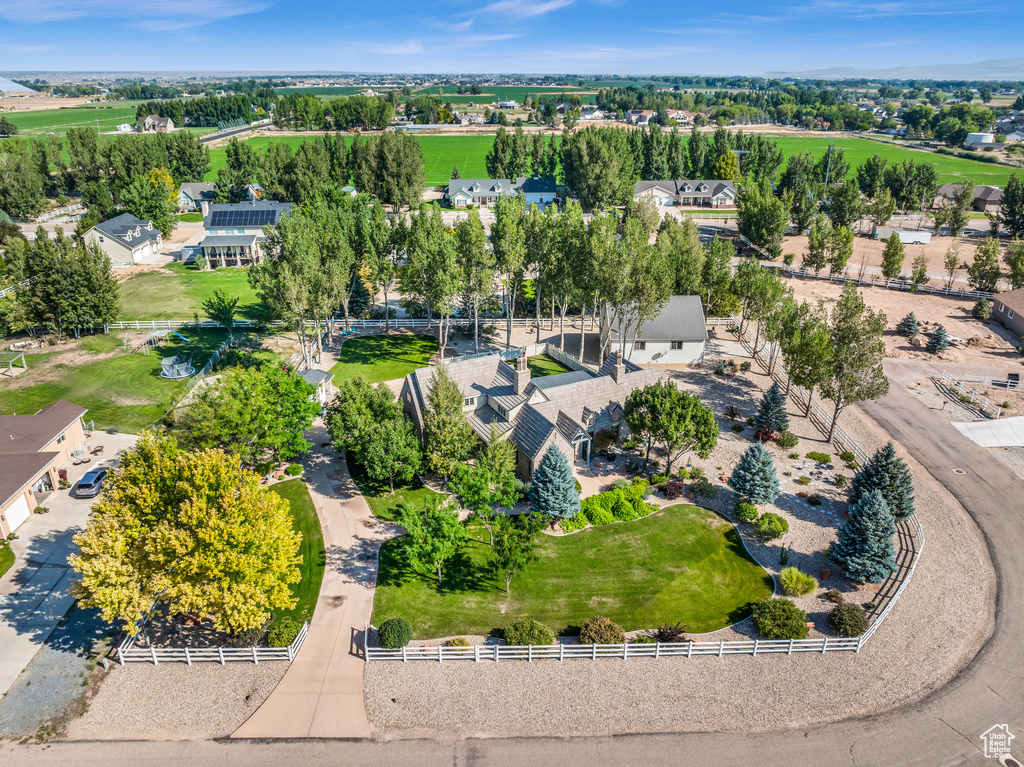 Birds eye view of property