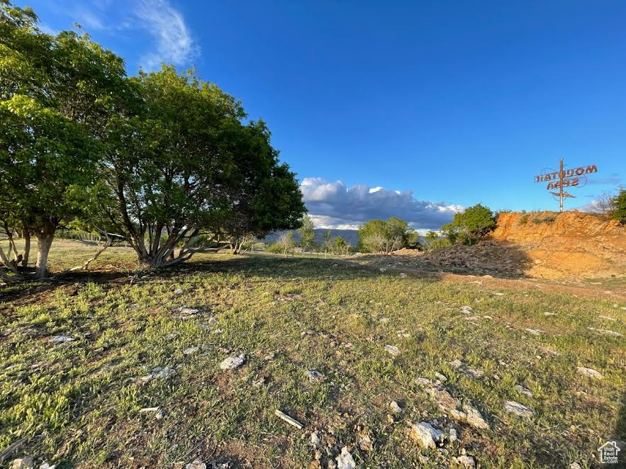 View of yard with a rural view