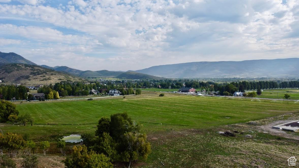 Mountain view featuring a rural view