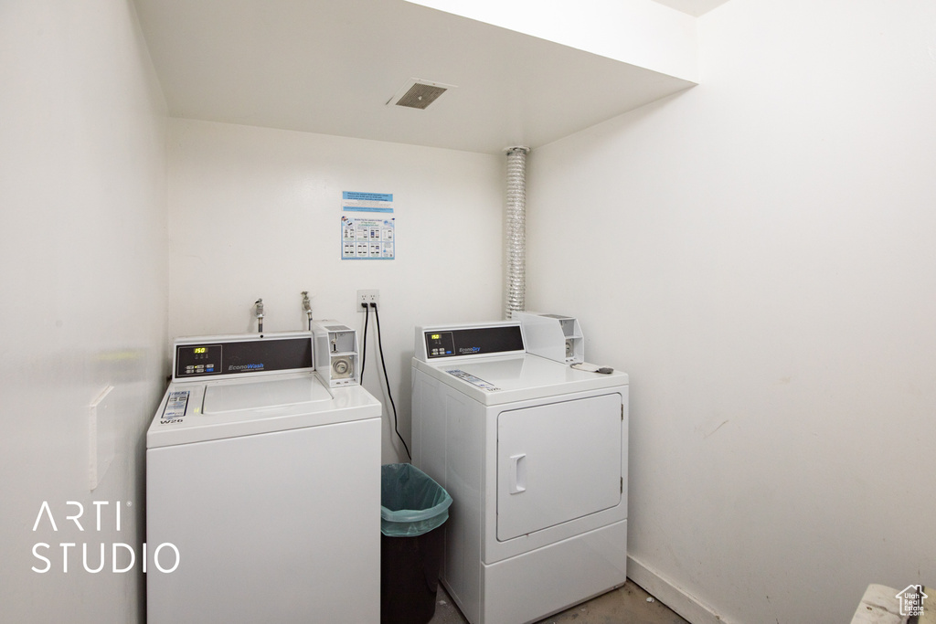 Laundry area with washer and dryer