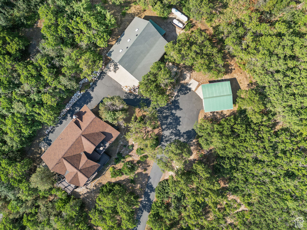 Birds eye view of property