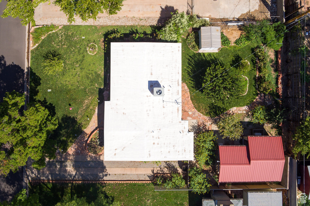 Birds eye view of property