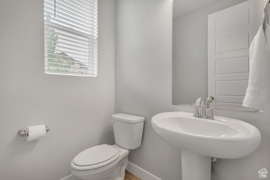 Bathroom with toilet and sink