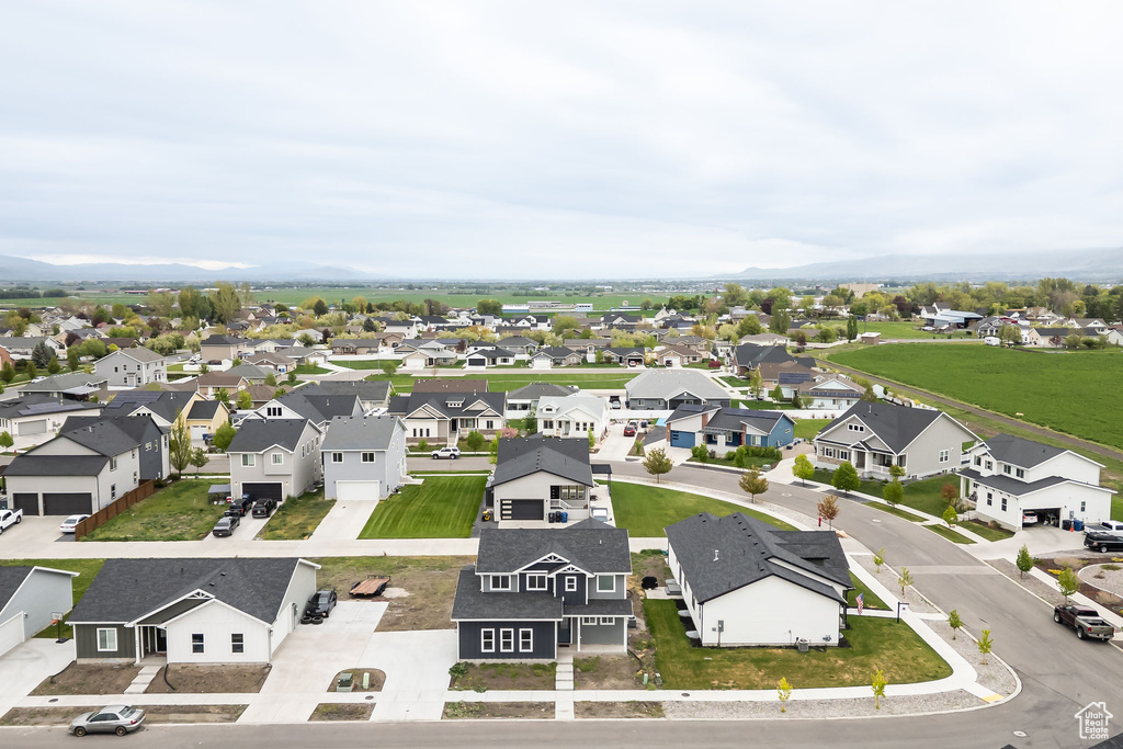 Birds eye view of property featuring a residential view