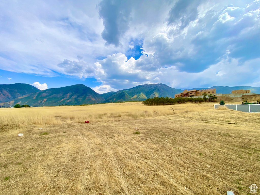 View of mountain feature with a rural view