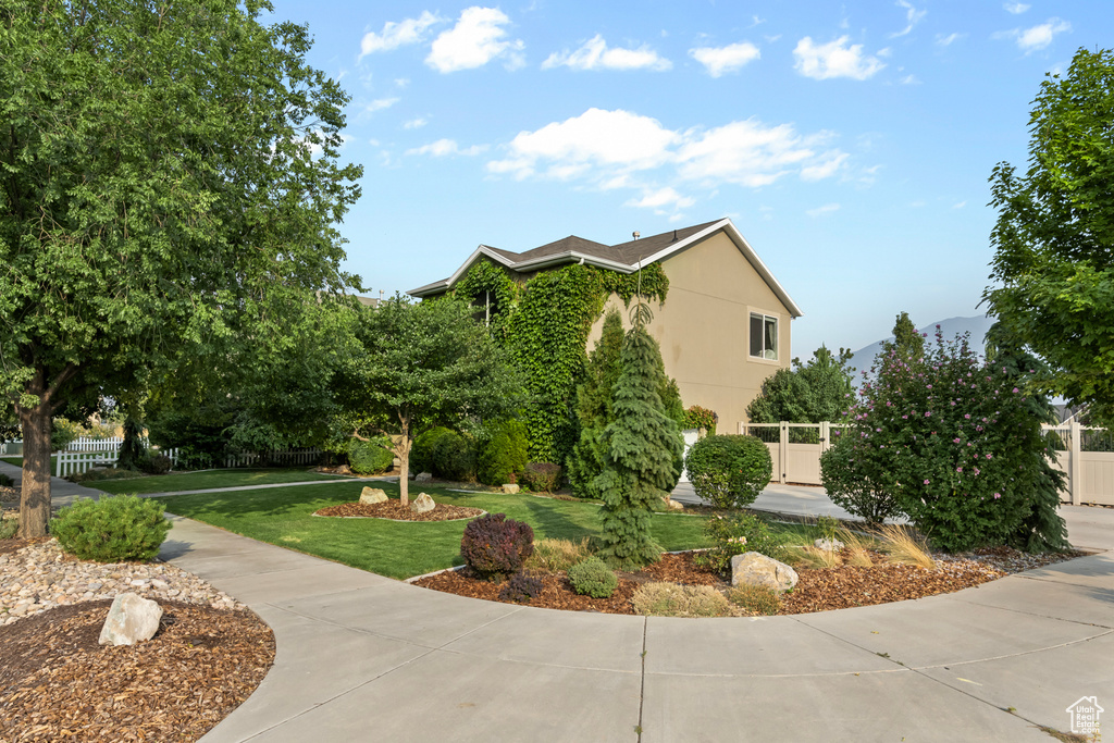 Exterior space featuring a lawn