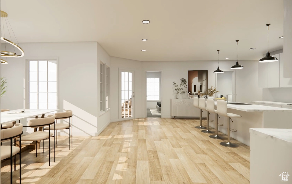 Entryway featuring light hardwood / wood-style flooring