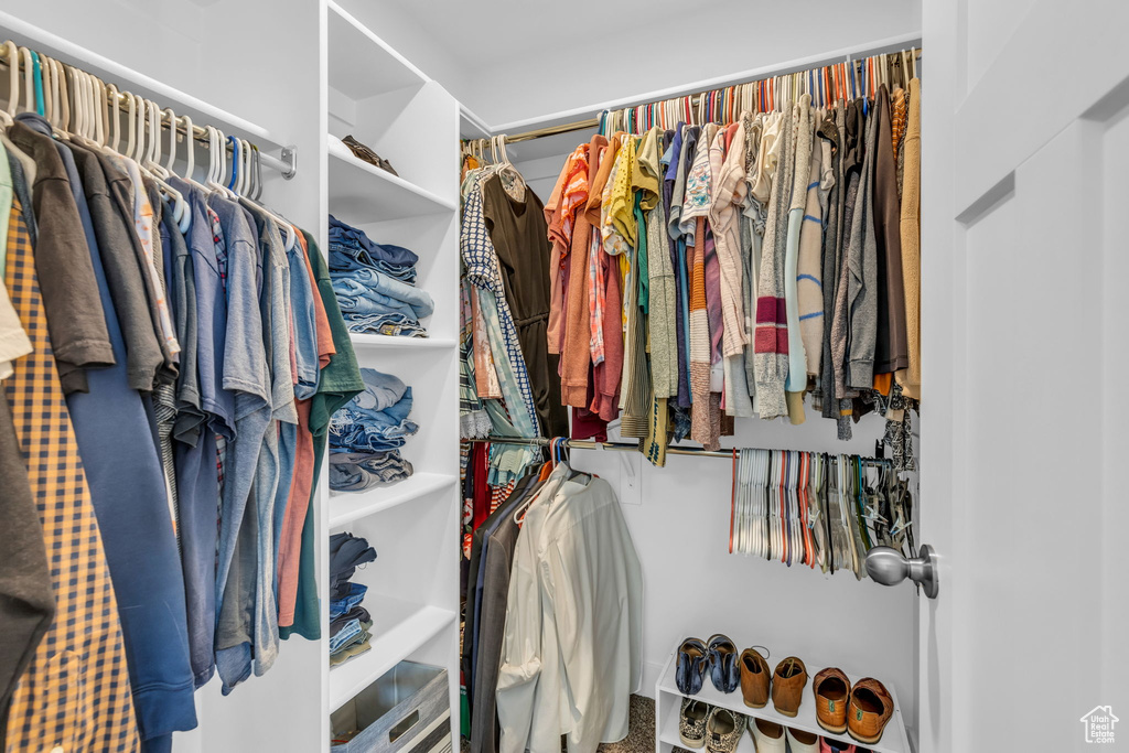 View of spacious closet