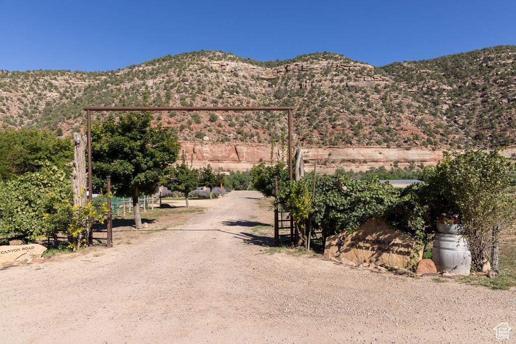 View of mountain feature featuring a rural view