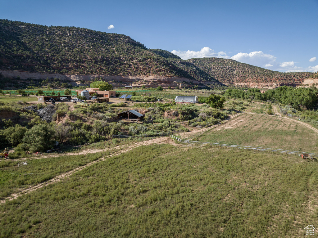 View of mountain feature with a rural view