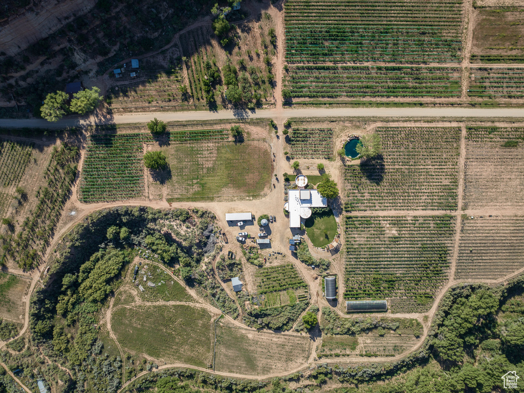 Drone / aerial view featuring a rural view