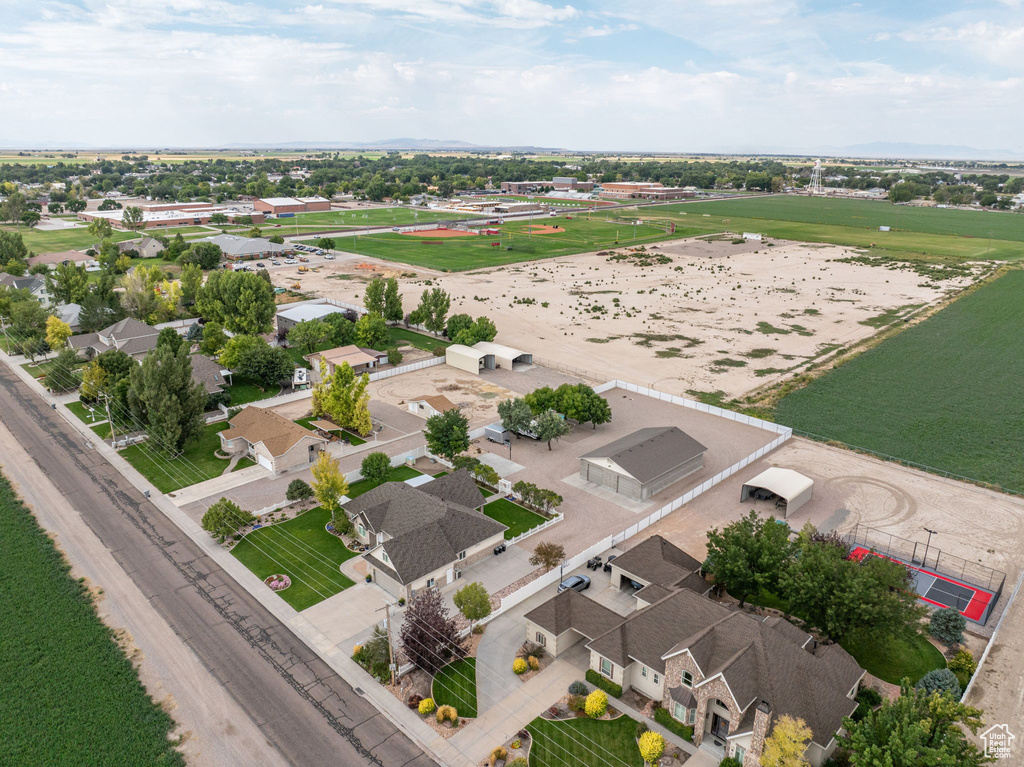 Birds eye view of property