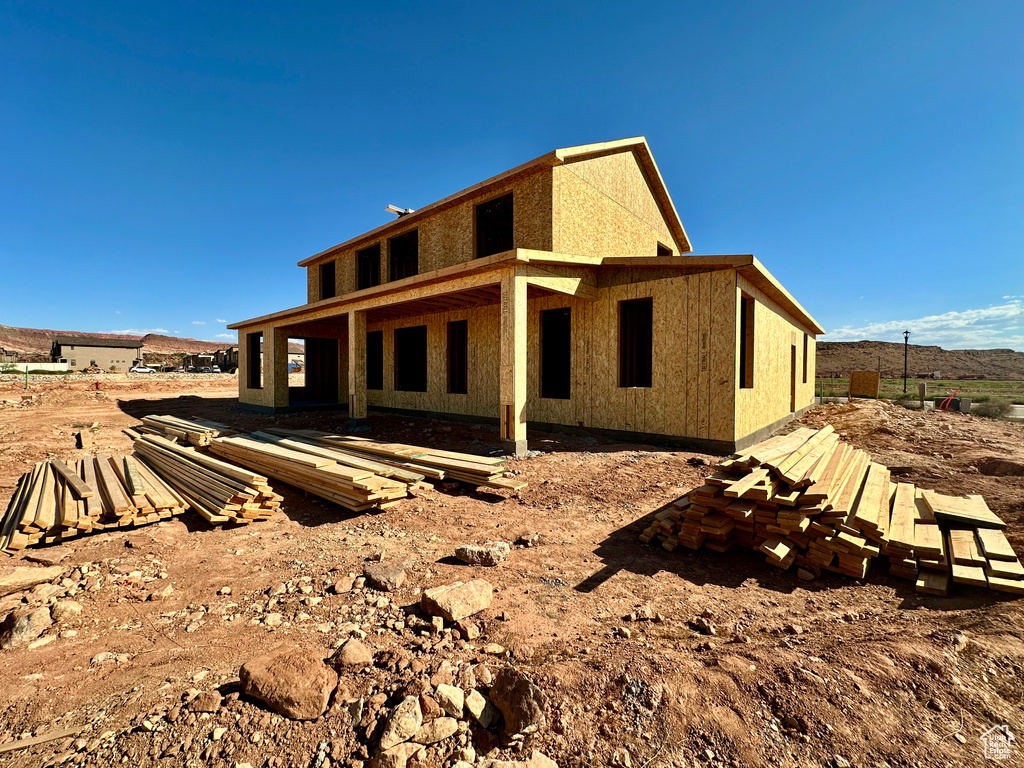 View of rear view of property