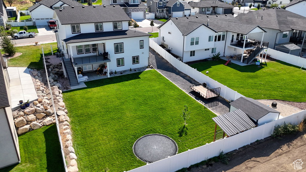 Birds eye view of property