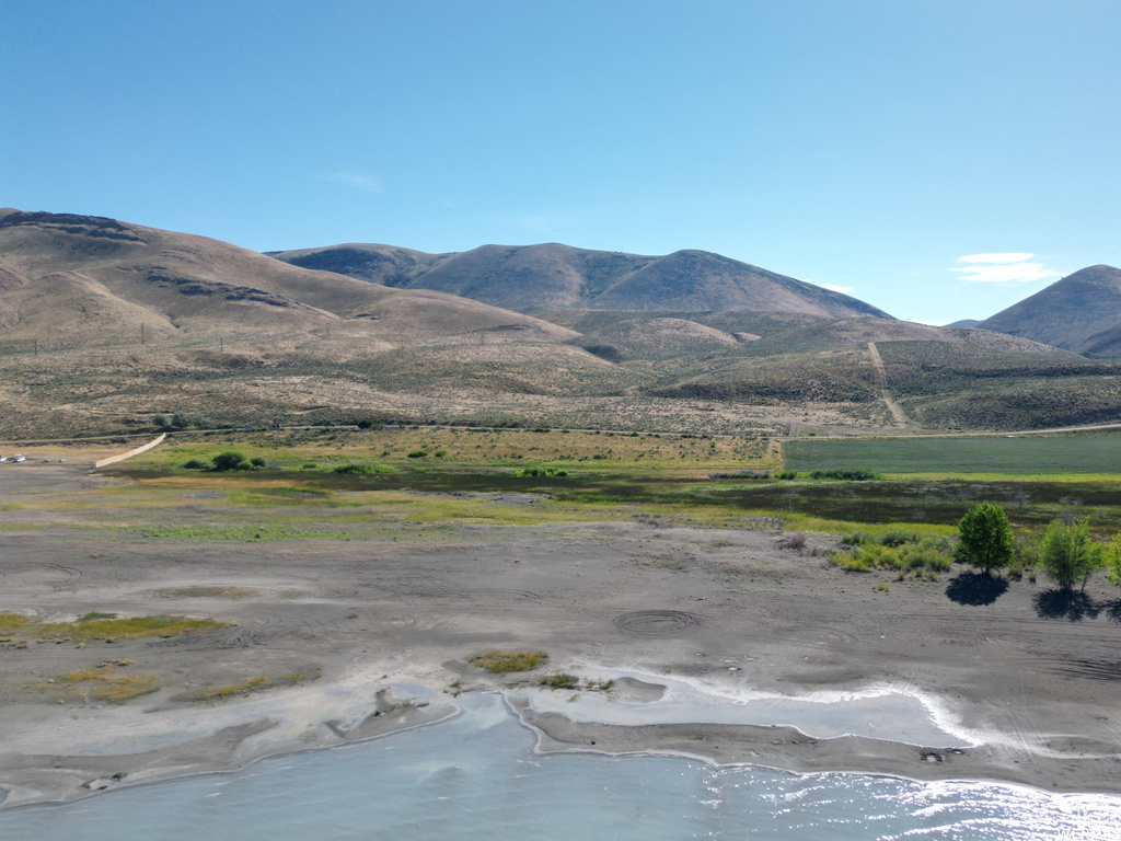 View of mountain feature featuring a water view