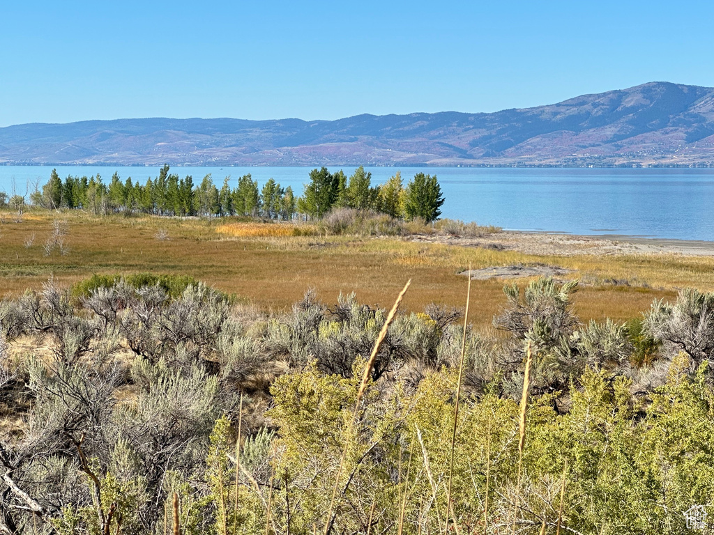 Mountain view with a water view