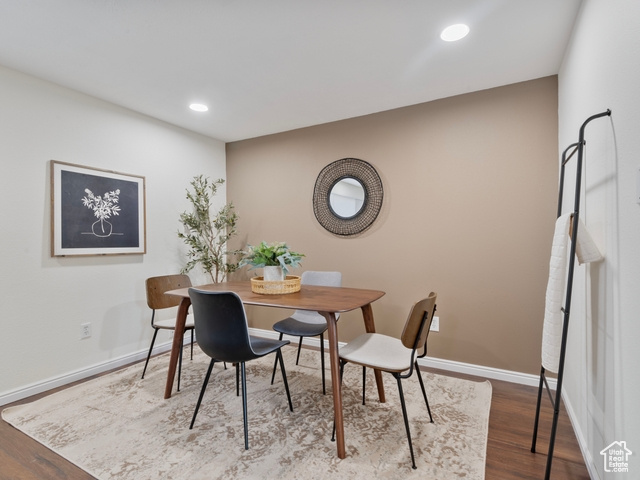 Dining room featuring hardwood / wood-style flooring