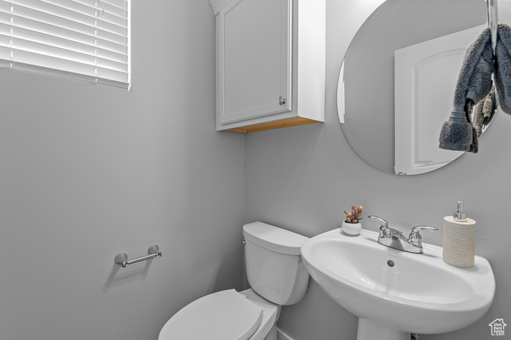 Bathroom with toilet and sink