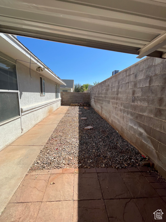 View of yard with a patio