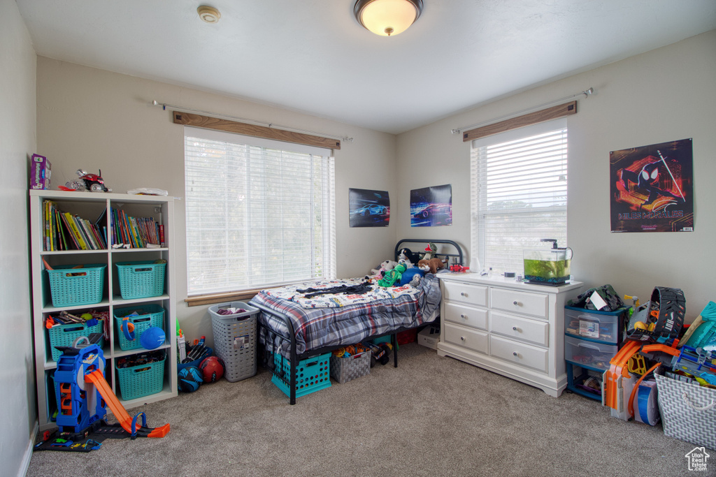 View of carpeted bedroom