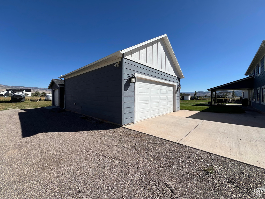 Garage with a carport