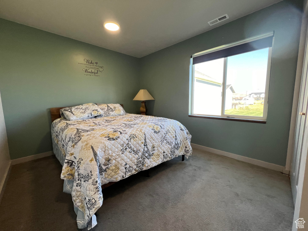 View of carpeted bedroom