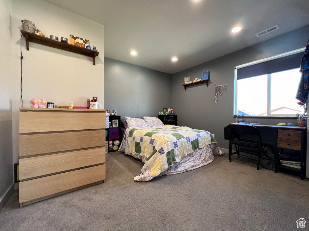 View of carpeted bedroom