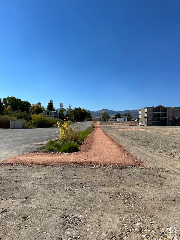 View of street featuring a mountain view