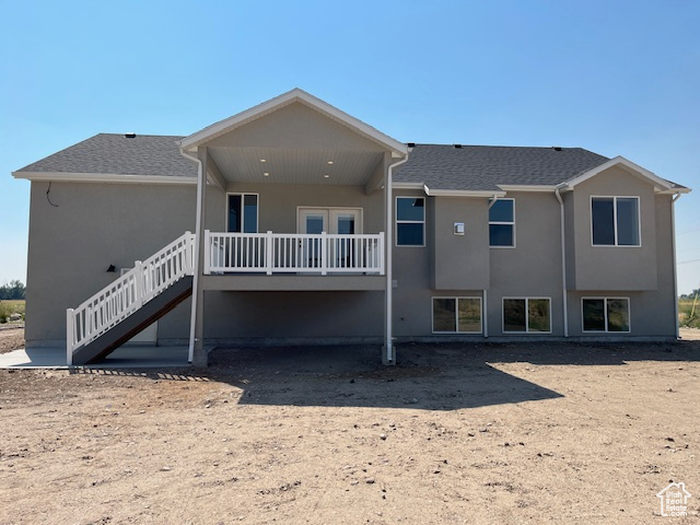 View of rear view of property